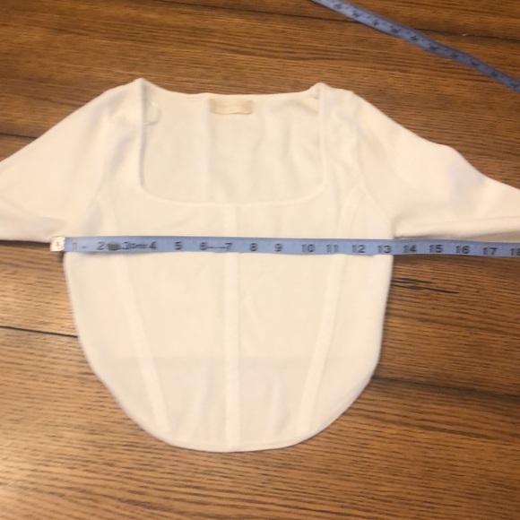 Altar’d State square neck crop top white Long sleeve Junior Size XS TEEN - Picture 6 of 10